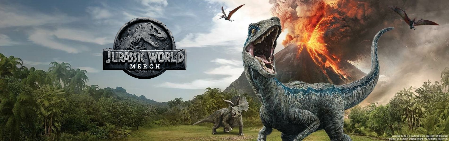 Jurassic World Merch Banner