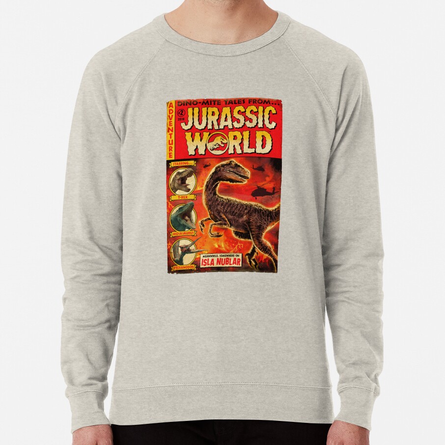 ssrcolightweight sweatshirtmensoatmeal heatherfrontsquare productx1000 bgf8f8f8 8 - Jurassic World Merch